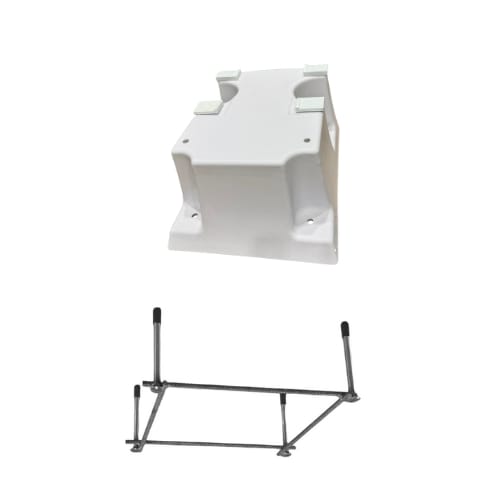 Global Pool Products GPP 4 Bolt Base 12' Spread 6'-8' Board w/Jig, White - GPP-DB-4B12-W