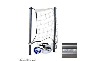 Global Pool Products GPPOTE-VBS20-SS Volleyball Set with Stainless Steel Posts 20' Net and Ball