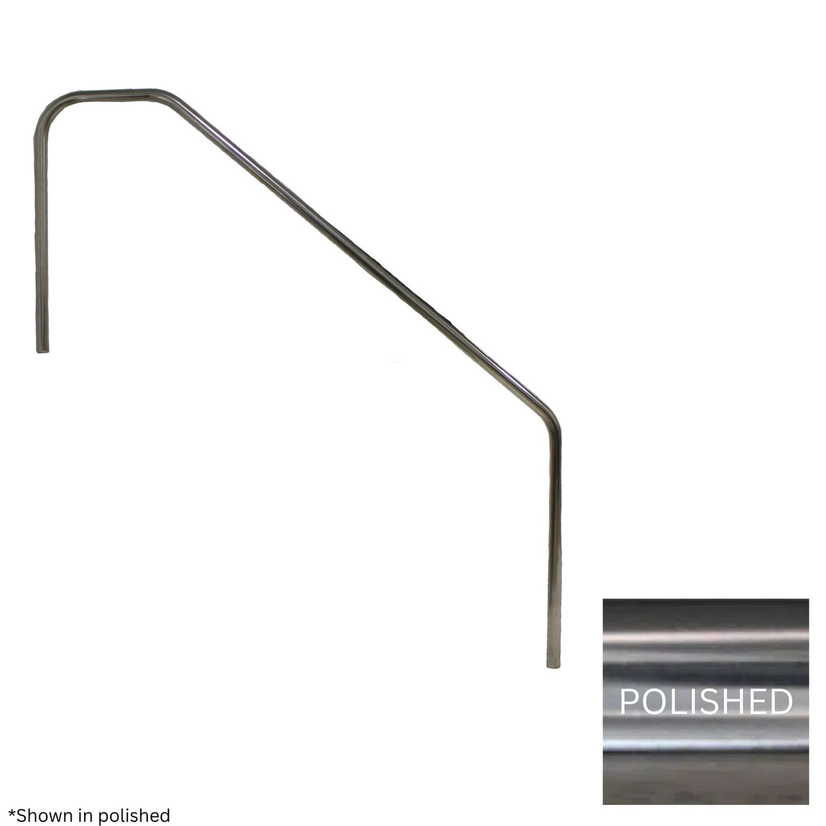 Global Classic 3 Bend 6' Stair Rail Polished .049 | Global-Rl-C49-3Bndsr6-Ss