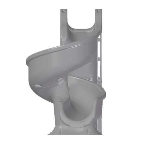 Global Pool Products Tsunami Slide with LED Light Gray 360^ - GPPSTS-GREY-LED