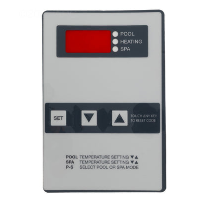 Raypak Control Panel Decal Digital Lcd - H000330