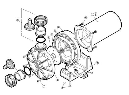 Hayward Booster Pump .75HP W36060 parts diagram