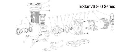 Hayward TriStar VS 820 Variable Speed Pump with Omnix W3VSP32820 parts diagram