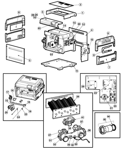 Hayward Universal H-Series Liquid Propane Heater 200K BTU W3H200FDP parts diagram