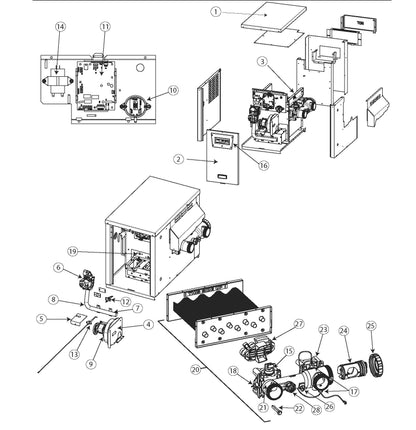 Hayward H-Series Liquid Propane Heater 135K BTU W3H135FDP parts diagram