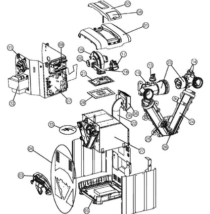Hayward Universal HC Series Dual Fuel Heater 400K BTU HDF400 parts diagram