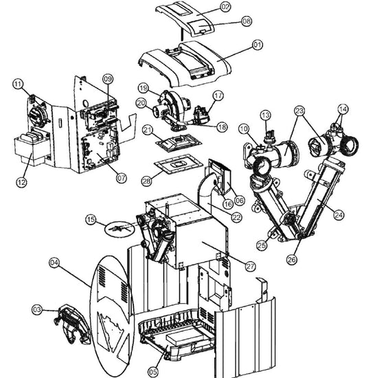 Hayward Universal HC Series Dual Fuel Heater 400K BTU HDF400 parts diagram