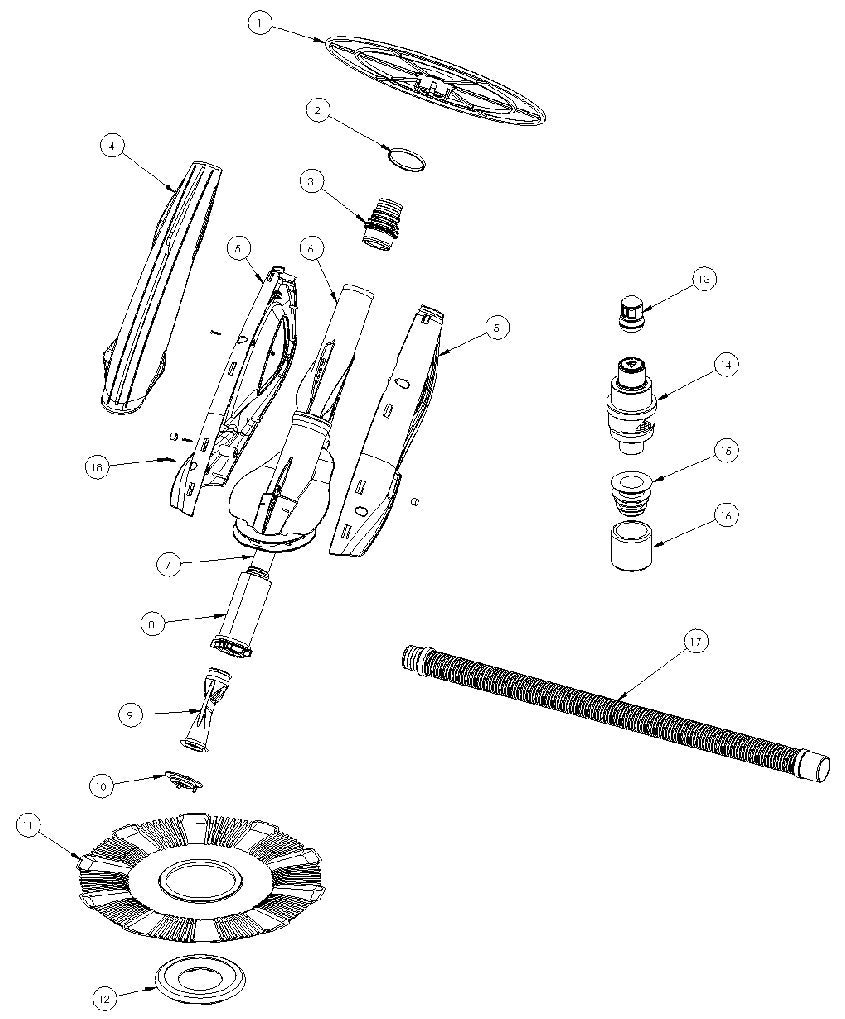 Hayward DV5000 Diaphragm Disc Suction Pool Cleaner W3DV5000 parts diagram