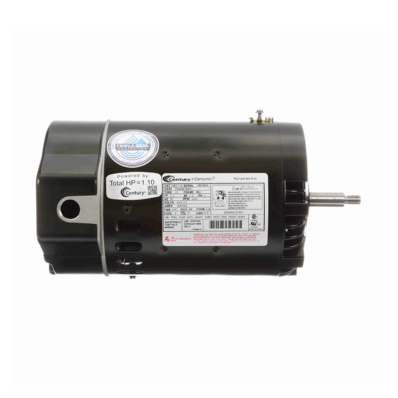 Century C-Face Centurion Pro Motor 1.1HP 115/230V 56FR - HBC110