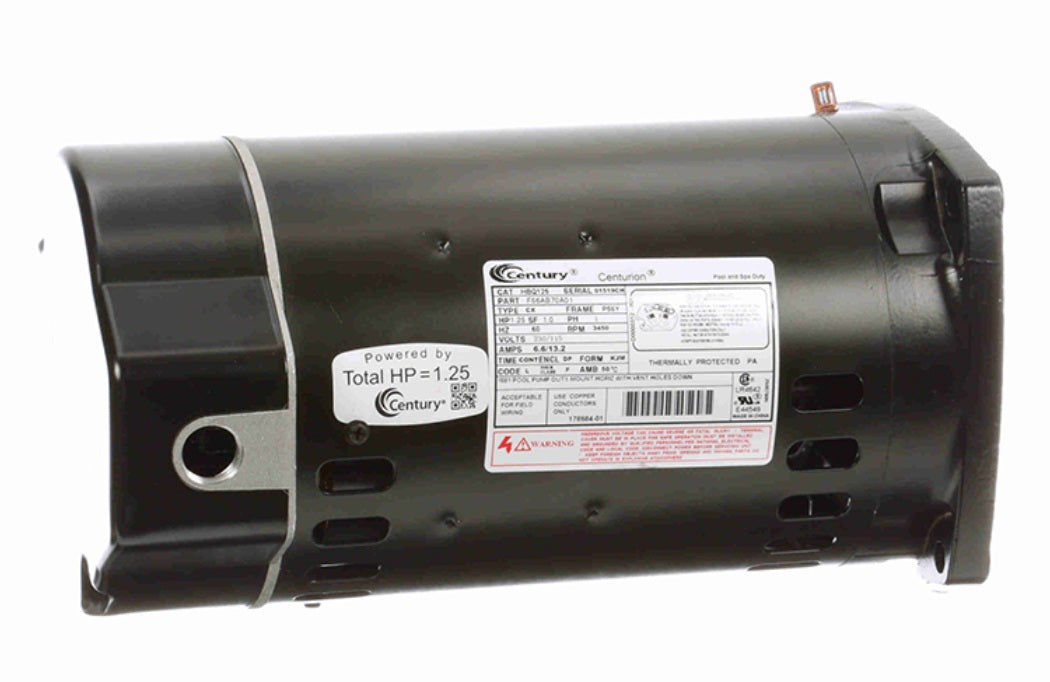 Century® Centurion® HBQ125 Pro Square Flange Pool and Spa Pump Motor 1-1/4HP 115/230V; 56FR