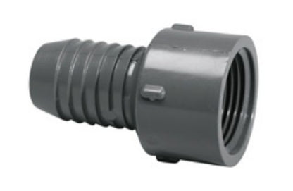 Adapter, 1-1/2" Insert x FPT Gray PVC