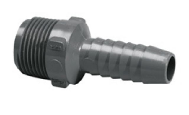 Adapter, 2 x 1-1/2" MPT x Reducing Insert Gray PVC