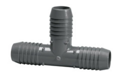 Tee, 1-1/2" Insert Gray PVC