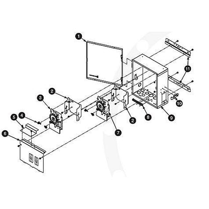 Intermatic T10000R Control Panel, T106M and T104M Mechanisms T10604R parts diagram