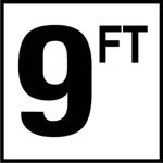 Inlays 9' Sm Inlays 9 w/' Depth Marker-Ceramic Black/White Smooth 6" Depth Marker 9 ' Smooth Surface 6" X 6" Ceramic - C