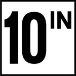 Inlays 10 with " Depth Marker-Ceramic Black/wht Smooth 6" 10" Sm - C610510