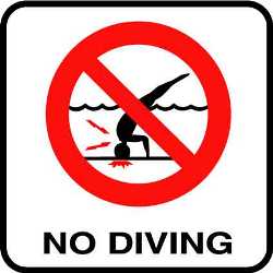 Inlays No Dive Stick On Vinyl Marker 6" | V621500