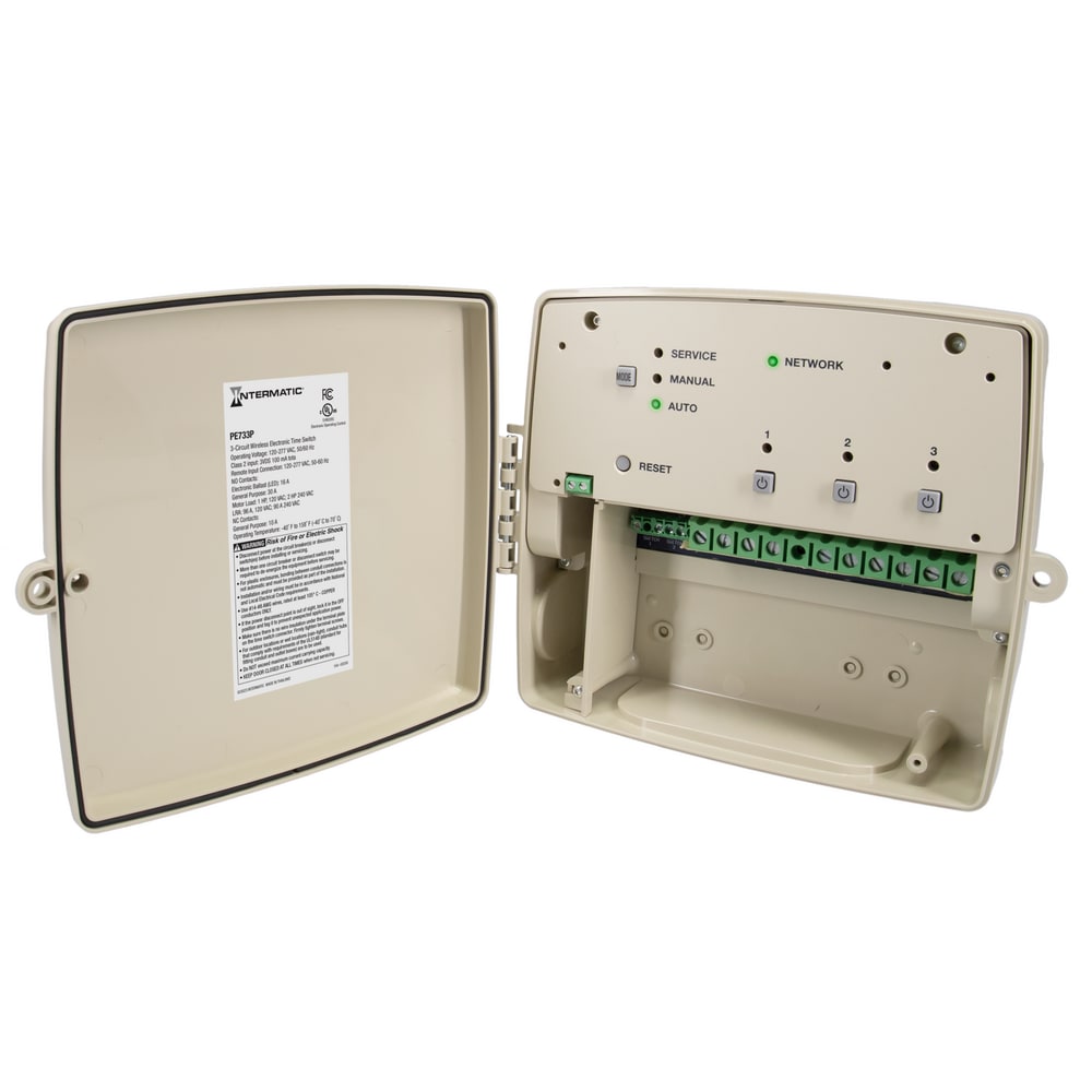 Intermatic 24-Hour 7-Day Electronic Wifi Time Control, 3-Circuit, Type 3R Plastic Enclosure - PE733P