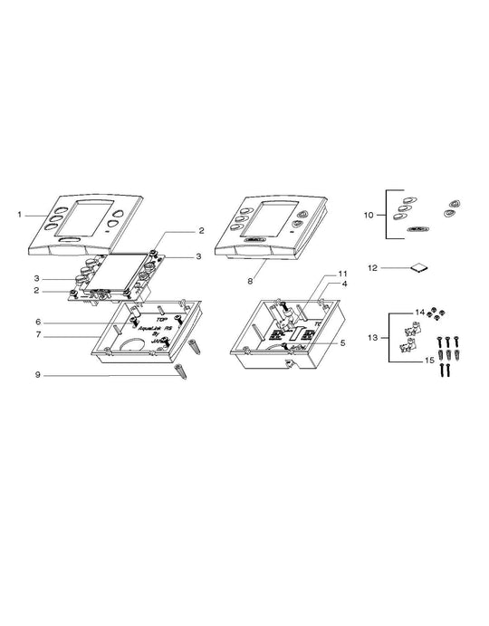 Jandy White AquaLink RS OneTouch Control Panel 7953 parts diagram