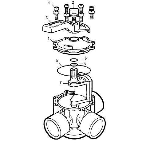 Jandy 2"-2 1/2" Neverlube Positive Seal 3-Port Diverter Valve 4717 parts diagram