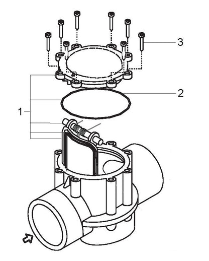 Jandy 1 1/2"-2" 180 Degree Check Valve 7235 parts diagram