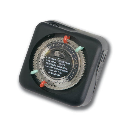 Kichler Mechanical Timer, 120 Vac Primary Black Aluminum Transformer Plug-In | 15557BK
