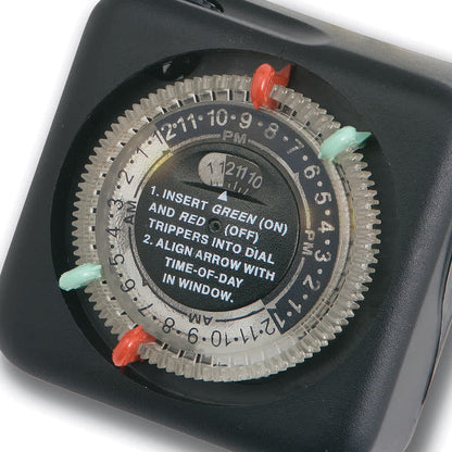 Kichler Mechanical Timer, 120 Vac Primary Black Aluminum Transformer Plug-In | 15557BK