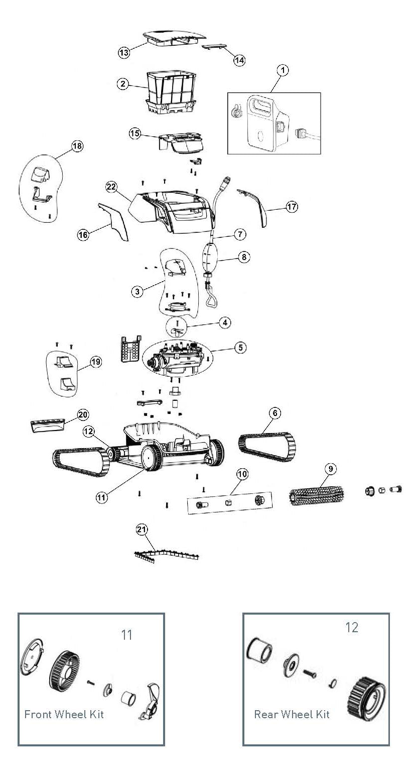 Pentair Prowler 910 Robotic Above Ground Pool Cleaner 360321 parts diagram
