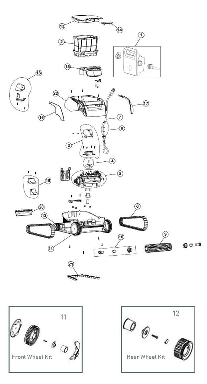 Pentair Prowler 910 Robotic Above Ground Pool Cleaner 360321 parts diagram