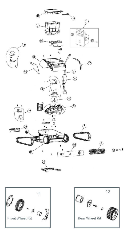 Pentair Prowler 910 Robotic Above Ground Pool Cleaner 360321 parts diagram