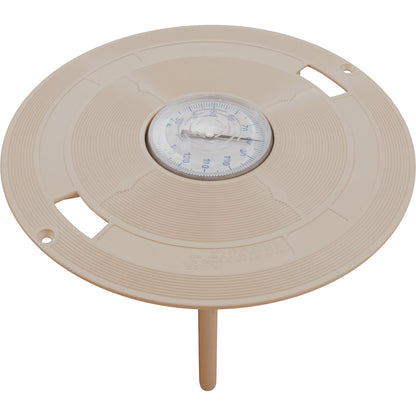 Pentair 9-7/8" Skimmer Lid with Thermometer for SwimQuip, Swimrite, Jacuzzi (New Style), Hayward, Almond - L1B