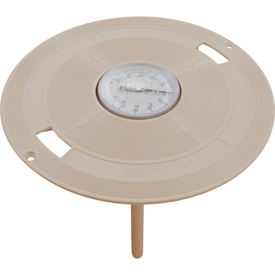 Pentair 9-7/8" Skimmer Lid with Thermometer for SwimQuip, Swimrite, Jacuzzi (New Style), Hayward, Almond - L1B
