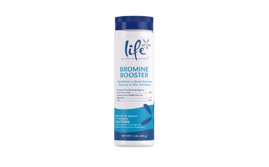Life 47246460 1 lb Bromine Booster establishes a quick Bromide reserve in hot tub water. Use before adding Life Brominating Tabs.