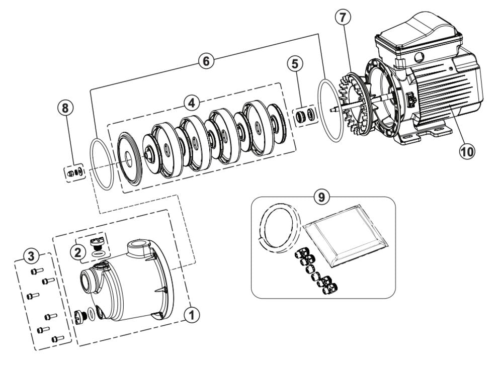 Pentair HydroBoost Booster Pump 360526 parts diagram
