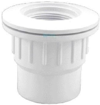 CMP Fiberglass Wall Fitting, 2" Socket x 2" Spigot, 3/4" Eyeball, Gray - 25523-601-200