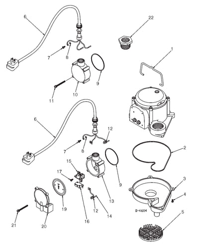 Franklin Big John Sump Pump with 25' Cord .3HP 115HP 506125 parts diagram