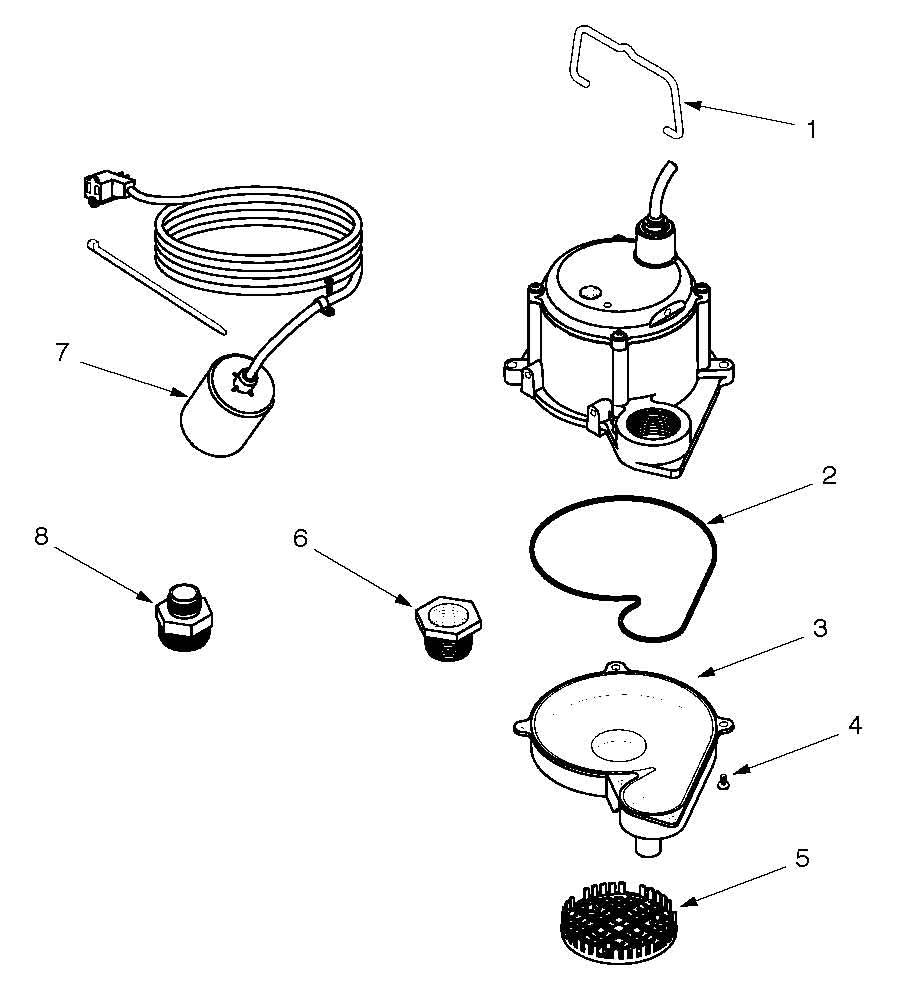 Franklin 6 Series 6-CIA-RFS Sump Pump with 10' Cord 506171 parts diagram