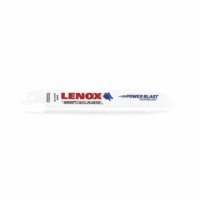 6 X 10/14Tpi Lenox Reciprocating Saw Blade General Purpose Reciprocating Blades 6In X 10/14Tpi 5Pk | 12129635R