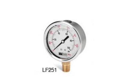 Weiss Instruments .25" Bottom Compound Gauge 2.5" 30"-0-60PSI - LF251-V60-4L