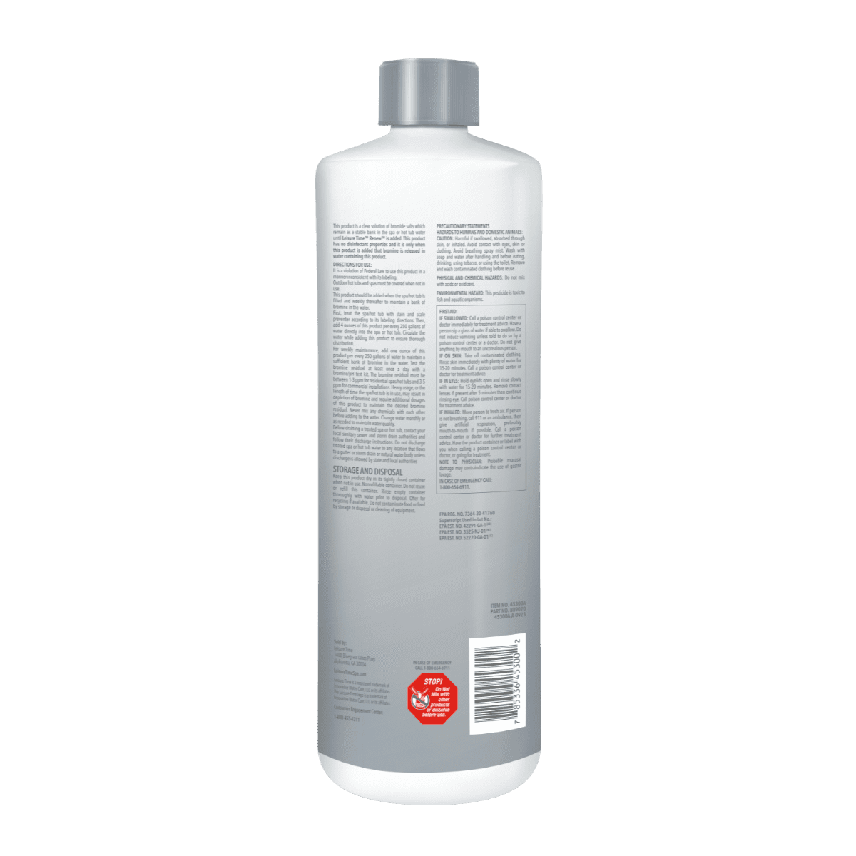 Leisure Time Spa Reserve Bromine Sanitizer, 32 oz Bottle, 12/Case | LT43