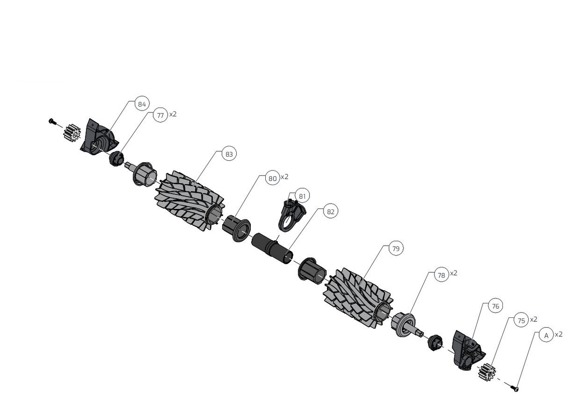 Maytronics Dolphin Explorer E70 Robotic Pool Cleaner 99996712-XP parts diagram