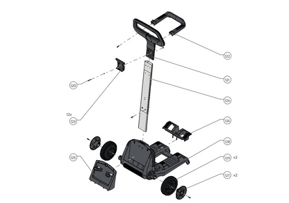 Maytronics Dolphin Explorer E70 Robotic Pool Cleaner 99996712-XP parts diagram