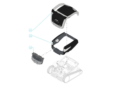 Maytronics Dolphin Explorer E70 Robotic Pool Cleaner 99996712-XP parts diagram
