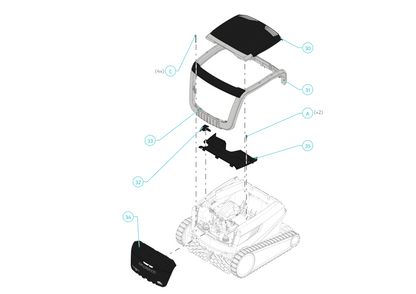 Maytronics Dolphin Explorer E70 Robotic Pool Cleaner 99996712-XP parts diagram