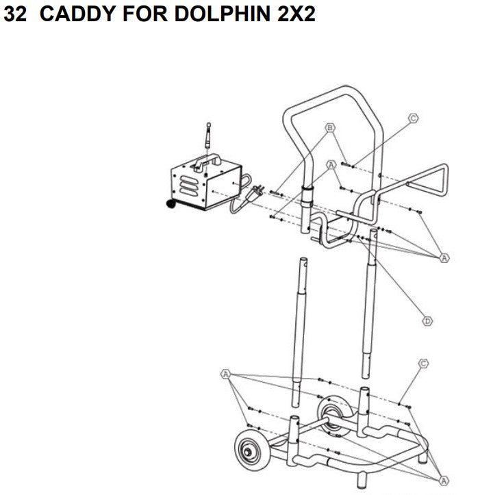 Maytronics Dolphin Wave 60 Robotic Pool Cleaner 24 VDC 99991060-US parts diagram