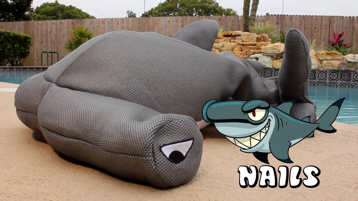 Main Access Seaside Rider Nails Hammer Head Shark Floating Stuffed Animal - Silver | 305591