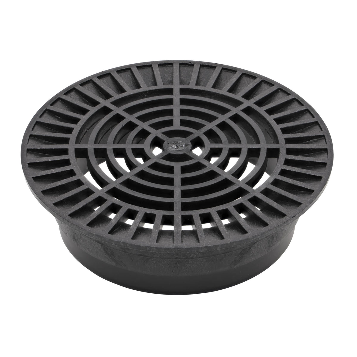 10" Round HDPE Black Flat Grate | NDS1040