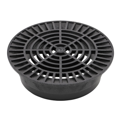 10" Round HDPE Black Flat Grate | NDS1040