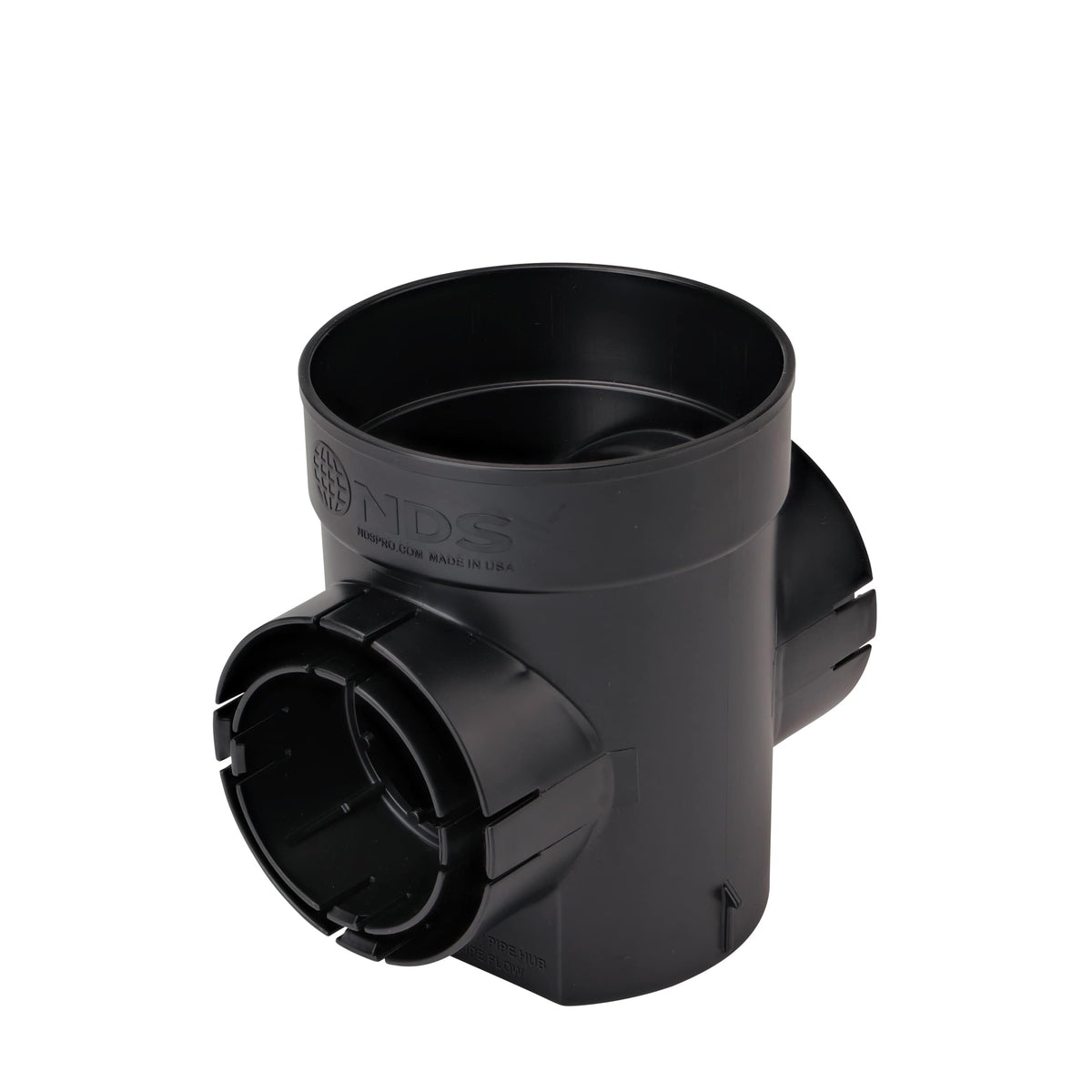 NDS Locking Outlet, 6" 2-Outlet Black Double For Spee-D Basins 10/Pack | 201