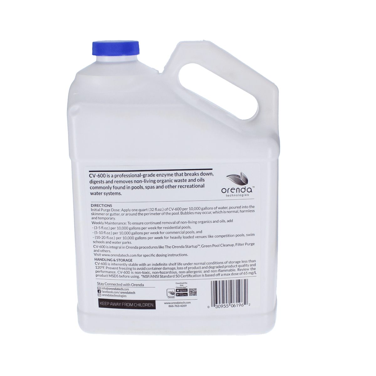 Orenda Cv-600 Enzyme Water Cleaner, 1 Gallon Bottle | Ore-50-134